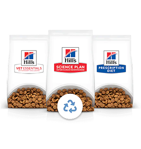 science plan and prescription diet dry pet food bags