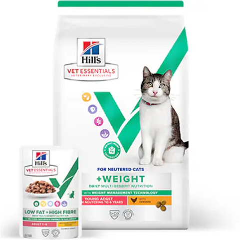 Multi-Benefit +Weight Cat Food Packshot